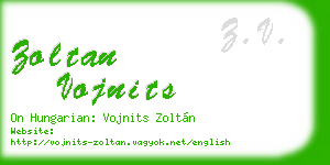 zoltan vojnits business card